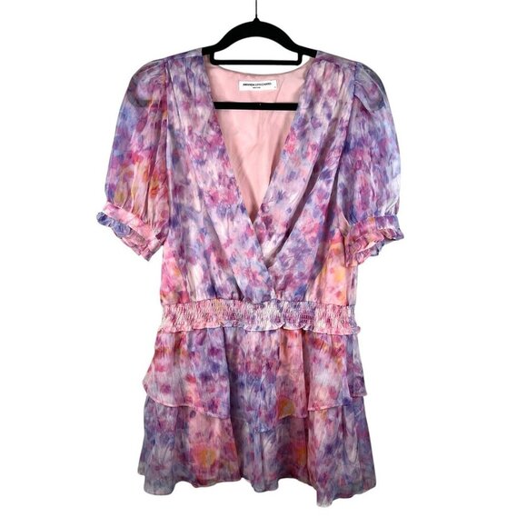 Amanda Uprichard Adriel Mini Cocktail Fairy Cotton Candy Wash Ruffle Dress‎ Sz M - Picture 2 of 11